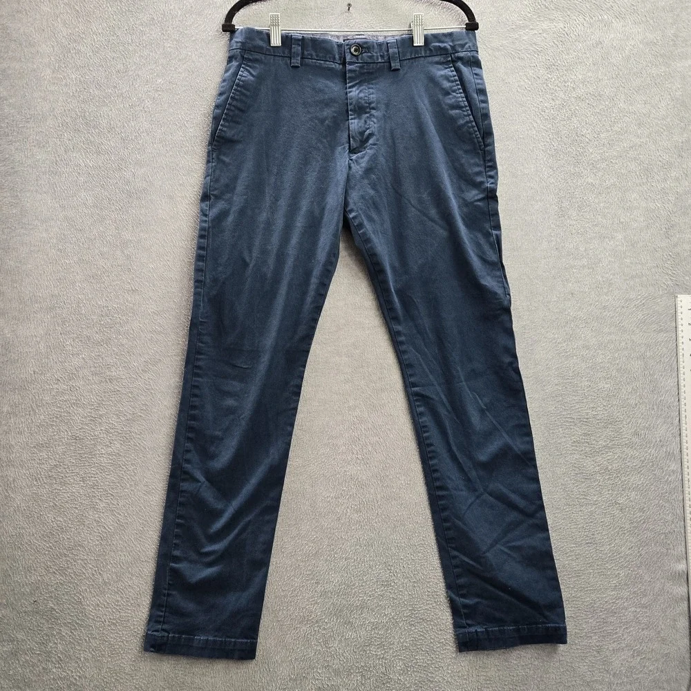 Banana Republic Men Pants 32X32 Blue Chino Fulton Skinny Button‎ Slim 29